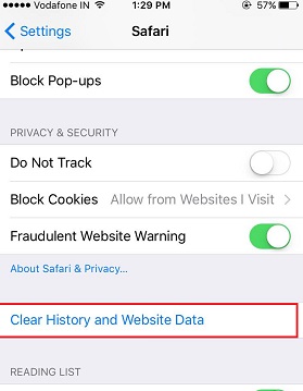 clear iPhone cache