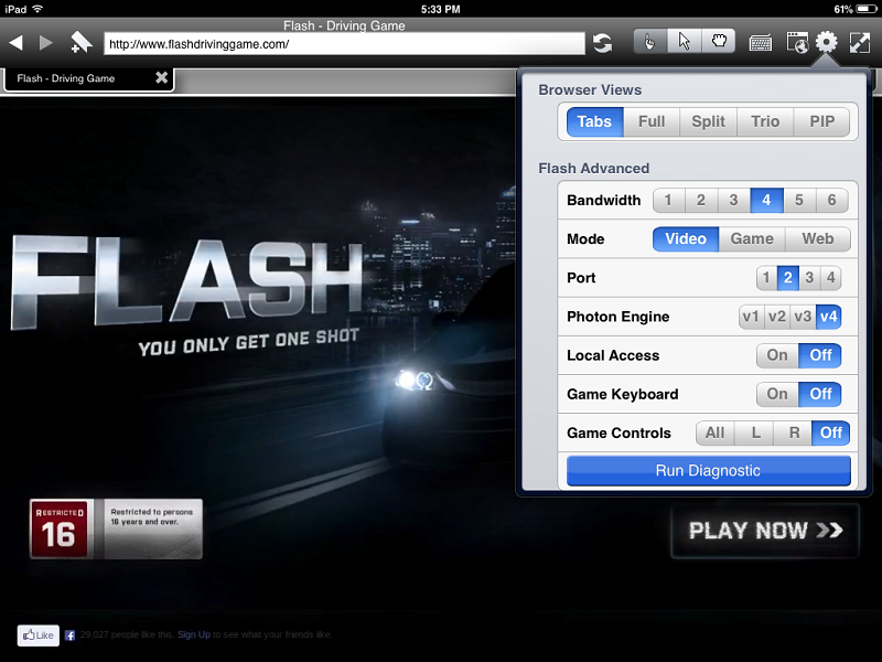 flash player safari ipad