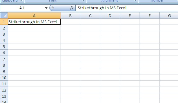 strikethrough-in-excel