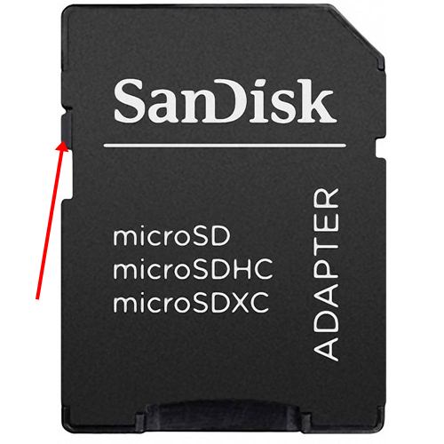 how to remove write protection from sd card