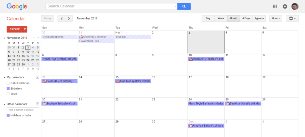 google calendar app