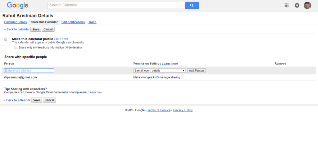google calendar app
