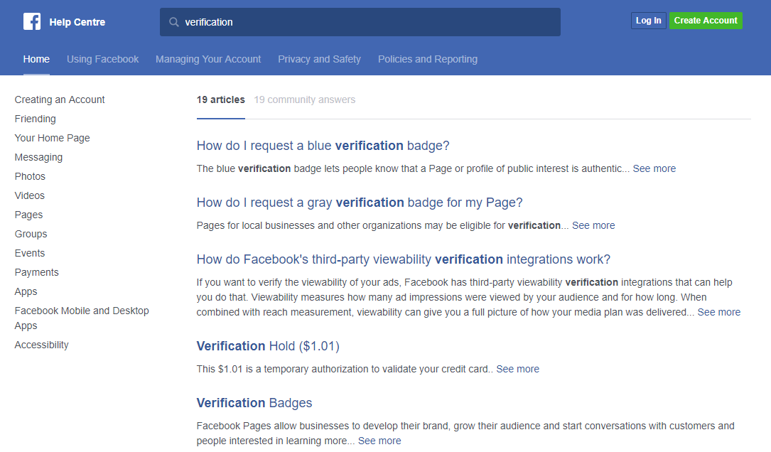 how can i verify my identity on facebook without a phone number