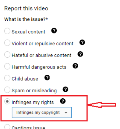 infringes my rights - How to Report a Copyright Complaint in YouTube