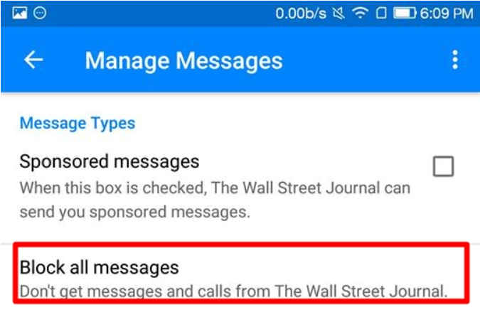 manage msg - How to Block Bots on Facebook Messenger