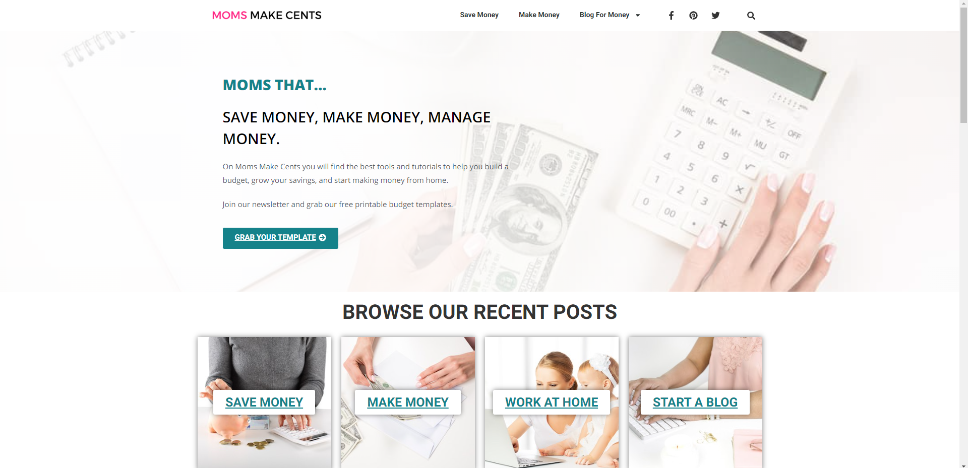 Moms Make Cents Dashboard
