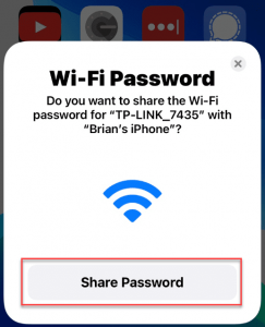 Sending the password from the iPhone