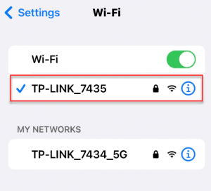 Choose the Wi-Fi network you want to connect