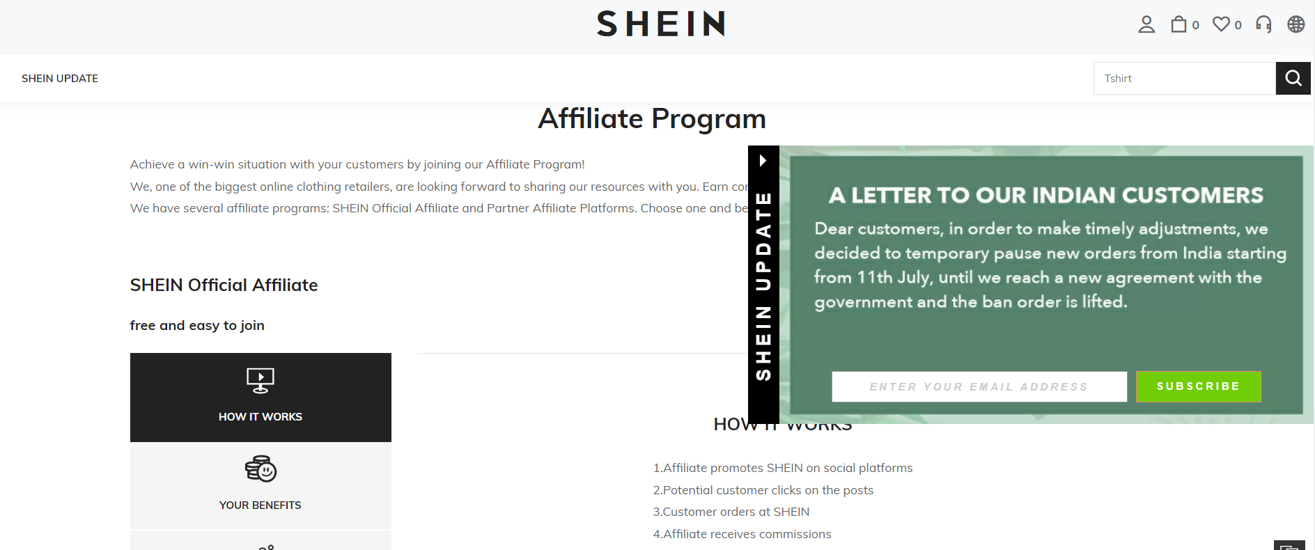 Shein Affiliate Program Shein