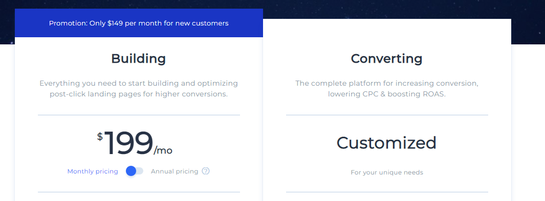 Instapage pricing