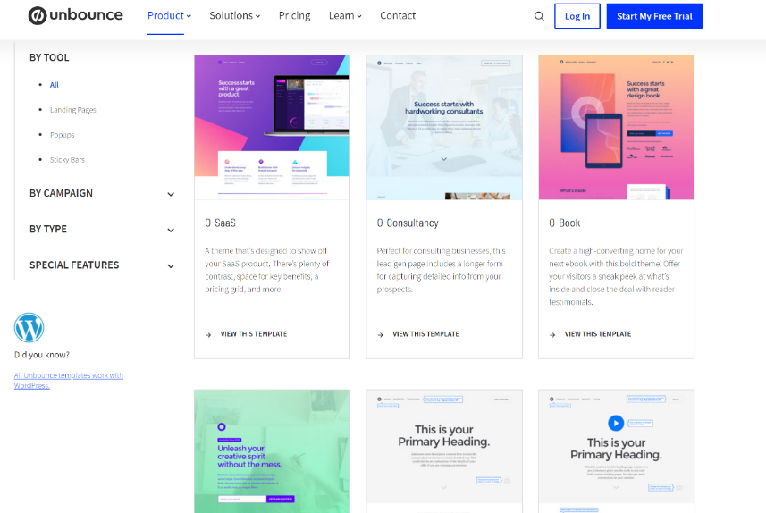 Unbounce Templates