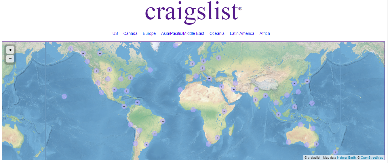 Craigslist Homepage