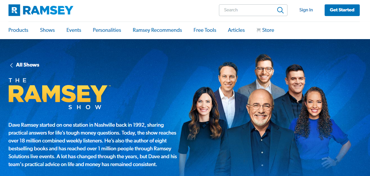 The Ramsey Show Homepage